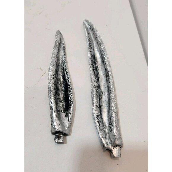 Resin Rabbit Head Wall Mount Decor Silver Colored Art Deco Removable Ears - Picture 5 of 11